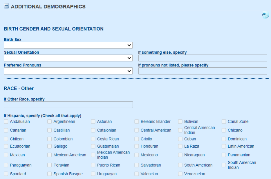 Additional Demographics