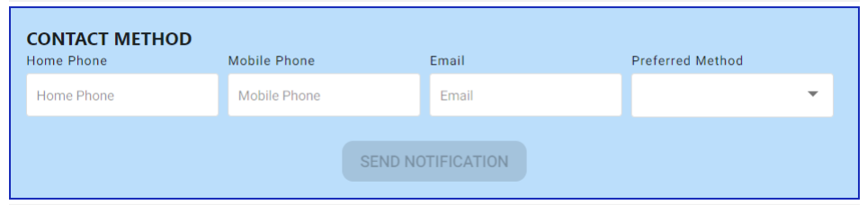 Contact Method Entry