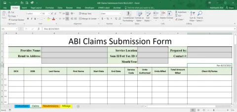 ABI Claims Submission Form