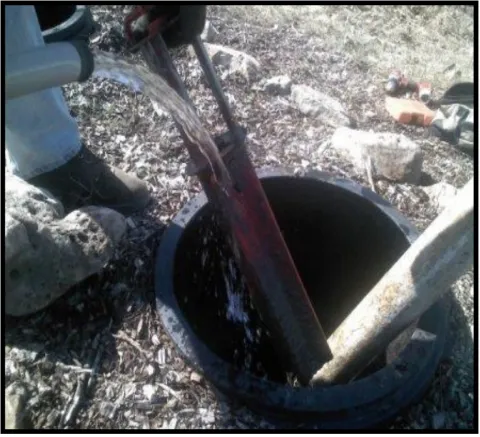 Image of a dirty effluent screen being cleaned.