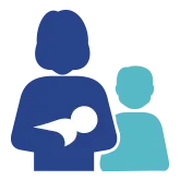 Mother and child icon